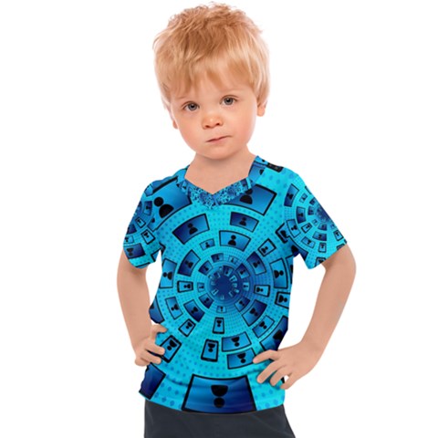 Social Media Smartphone Monitor Kids  Sports Tee by Vaneshart