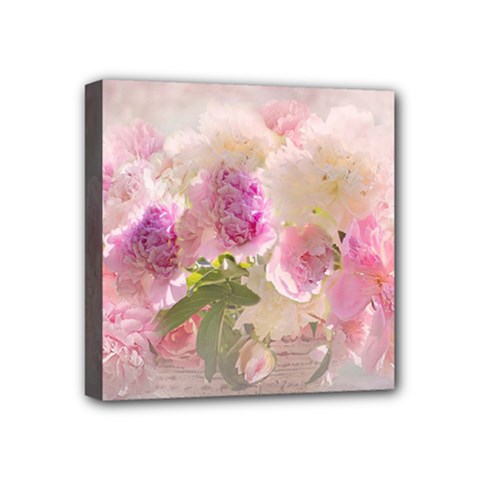 Nature Landscape Flowers Peonie Mini Canvas 4  X 4  (stretched) by Vaneshart