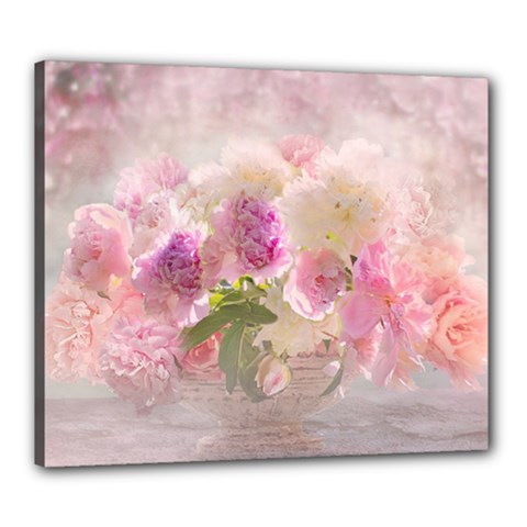 Nature Landscape Flowers Peonie Canvas 24  X 20  (stretched) by Vaneshart