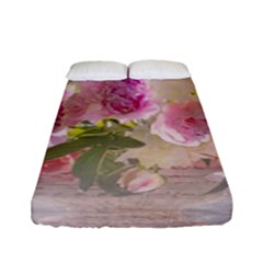 Nature Landscape Flowers Peonie Fitted Sheet (full/ Double Size) by Vaneshart