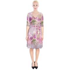 Nature Landscape Flowers Peonie Wrap Up Cocktail Dress by Vaneshart