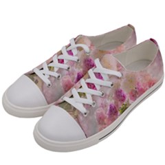 Nature Landscape Flowers Peonie Women s Low Top Canvas Sneakers by Vaneshart