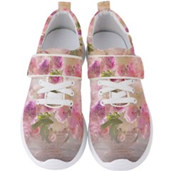 Nature Landscape Flowers Peonie Men s Velcro Strap Shoes by Vaneshart