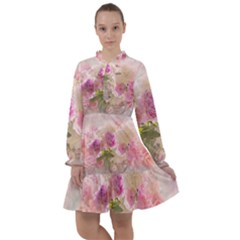 Nature Landscape Flowers Peonie All Frills Chiffon Dress