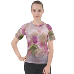 Nature Landscape Flowers Peonie Women s Sport Raglan Tee