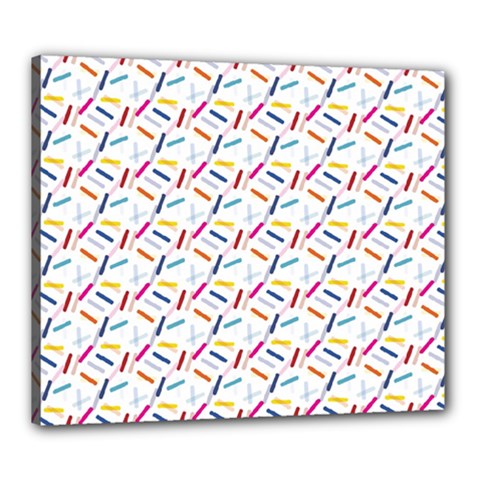 Sprinkles Flat Design Patter Food Canvas 24  X 20  (stretched) by Vaneshart