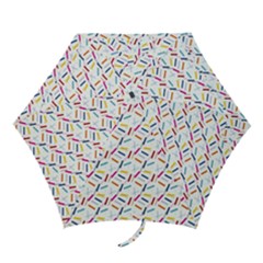 Sprinkles Flat Design Patter Food Mini Folding Umbrellas by Vaneshart