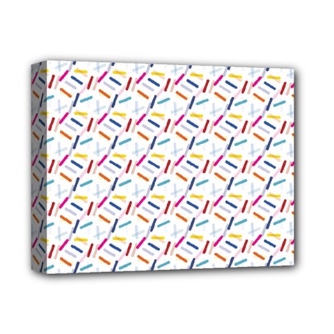 Sprinkles Flat Design Patter Food Deluxe Canvas 14  X 11  (stretched) by Vaneshart