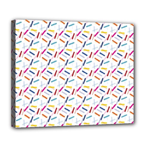 Sprinkles Flat Design Patter Food Deluxe Canvas 24  X 20  (stretched) by Vaneshart