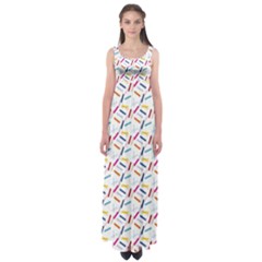 Sprinkles Flat Design Patter Food Empire Waist Maxi Dress by Vaneshart