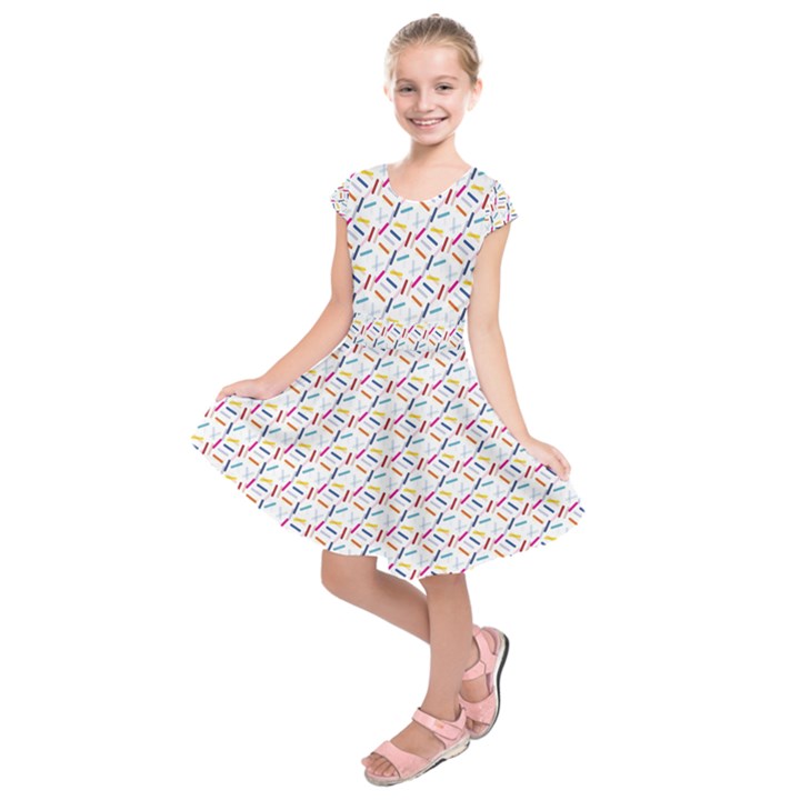 Sprinkles Flat Design Patter Food Kids  Short Sleeve Dress