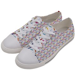 Sprinkles Flat Design Patter Food Women s Low Top Canvas Sneakers by Vaneshart