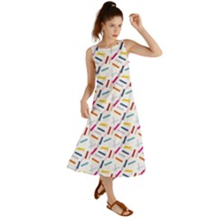 Sprinkles Flat Design Patter Food Summer Maxi Dress by Vaneshart