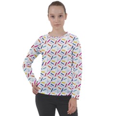 Sprinkles Flat Design Patter Food Women s Long Sleeve Raglan Tee