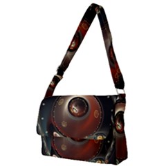 Pattern Background Swinging Design Full Print Messenger Bag (l)