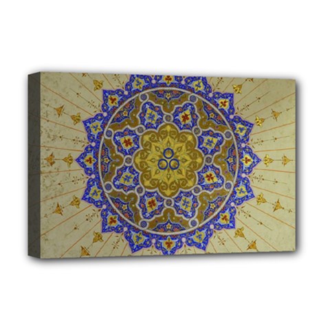 Image Star Pattern Mosque Tashkent Deluxe Canvas 18  X 12  (stretched) by Vaneshart