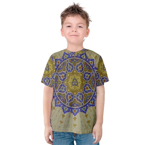 Image Star Pattern Mosque Tashkent Kids  Cotton Tee by Vaneshart