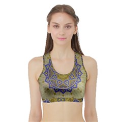 Image Star Pattern Mosque Tashkent Sports Bra With Border by Vaneshart