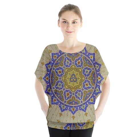 Image Star Pattern Mosque Tashkent Batwing Chiffon Blouse by Vaneshart