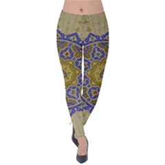 Image Star Pattern Mosque Tashkent Velvet Leggings by Vaneshart