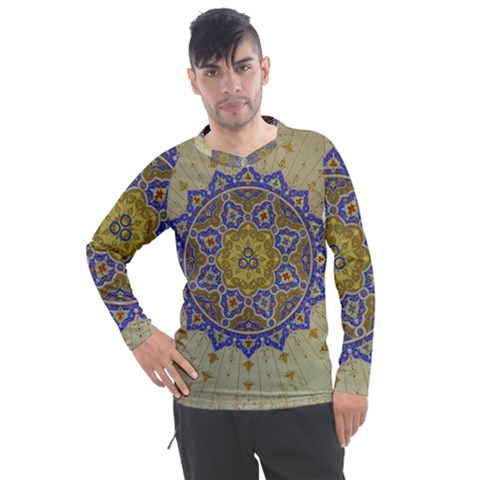 Image Star Pattern Mosque Tashkent Men s Pique Long Sleeve Tee by Vaneshart