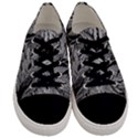 Fern Leaves Foliage Black And White Men s Low Top Canvas Sneakers View1