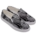 Fern Leaves Foliage Black And White Men s Canvas Slip Ons View3