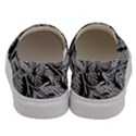 Fern Leaves Foliage Black And White Men s Canvas Slip Ons View4