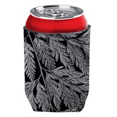 Fern Leaves Foliage Black And White Can Holder