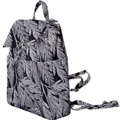 Fern Leaves Foliage Black And White Buckle Everyday Backpack by Vaneshart