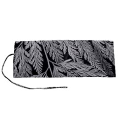 Fern Leaves Foliage Black And White Roll Up Canvas Pencil Holder (s) by Vaneshart