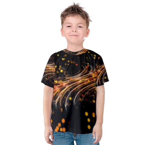 Abstract Background Particles Wave Kids  Cotton Tee by Vaneshart