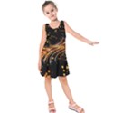 Abstract Background Particles Wave Kids  Sleeveless Dress View1