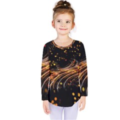 Abstract Background Particles Wave Kids  Long Sleeve Tee