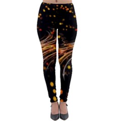 Abstract Background Particles Wave Lightweight Velour Leggings by Vaneshart