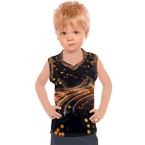 Abstract Background Particles Wave Kids  Sport Tank Top by Vaneshart