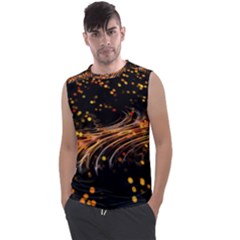 Abstract Background Particles Wave Men s Regular Tank Top