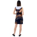 Abstract Background Particles Wave Racer Back Hoodie Dress View2