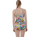 Abstract Background Colorful Boyleg Tankini Set  View2