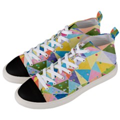 Abstract Background Colorful Men s Mid-top Canvas Sneakers by Vaneshart