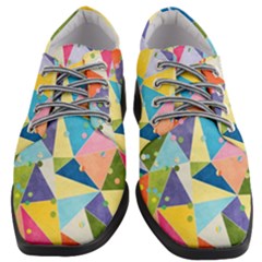 Abstract Background Colorful Women Heeled Oxford Shoes by Vaneshart