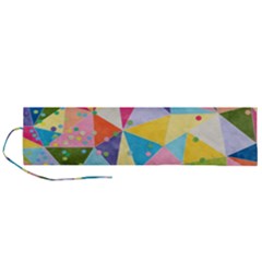 Abstract Background Colorful Roll Up Canvas Pencil Holder (l)