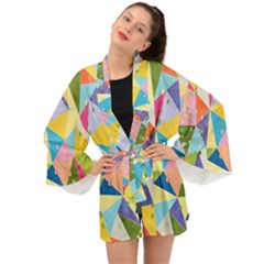 Abstract Background Colorful Long Sleeve Kimono by Vaneshart