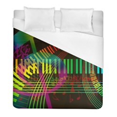 Music Piano Treble Clef Clef Duvet Cover (full/ Double Size) by Vaneshart