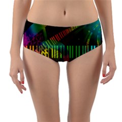 Music Piano Treble Clef Clef Reversible Mid-waist Bikini Bottoms by Vaneshart