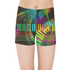 Music Piano Treble Clef Clef Kids  Sports Shorts by Vaneshart