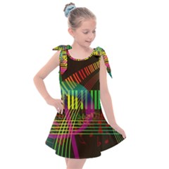 Music Piano Treble Clef Clef Kids  Tie Up Tunic Dress by Vaneshart