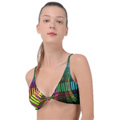 Music Piano Treble Clef Clef Knot Up Bikini Top