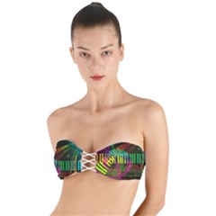 Music Piano Treble Clef Clef Twist Bandeau Bikini Top