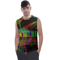 Music Piano Treble Clef Clef Men s Regular Tank Top